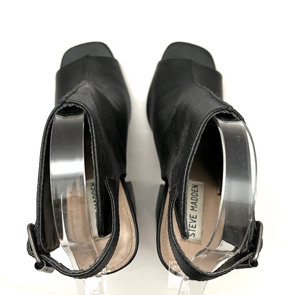 Steve Madden Slinng Talento Leather Open Toe Chunky Heel - Picture 8 of 13